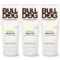 Bulldog Original Shave Gel 불독 오리지날 쉐이브 면도 젤 175ml 3팩, 3개(팩)