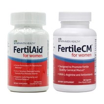 Fairhaven Health 2종 페어헤븐헬스 여성 임신 준비 세트 포 우먼 퍼틸에이드 퍼틸 씨엠, 1set, 퍼틸에이드 퍼틸씨엠