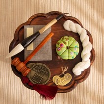 전통 돌잡이 7종 세트 (그레이)-백일 돌 촬영소품 스튜디오촬영소품 베이비스튜디오 백설기 백설기모형 셀프 돌상 돌잔치 소품 전통상차림, 진그린