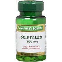 Nature's Bounty Selenium 200mcg 네이처스바운티 셀레늄 200mcg 100정 1병