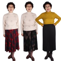 겨울스커트 정장스커트 체크스커트 엄마할머니치마