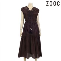 주크 브이 펀칭 레이스 민소매 원피스 Z212MSE059 BR