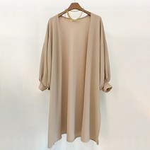 수니베 링클 벌룬소매 루즈핏 롱 긴팔 가디건 빅사이즈 임산부 큰사이즈 간절기 데일리 심플