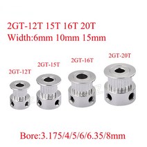 2GT 12 15 16 20 톱니 타이밍 풀리 보어 3.17/4/5/6/6.35/8mm GT2 벨트 폭 6mm 10mm 3D 프린터 CNC 부품, 07 16 Teeth Bore 6mm_01 6mm