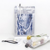 [핸즈픽] 투명+은박 지퍼백 100매 의류 도서 스낵 굿즈 선물포장 등 상품식품 포장팩, 100장