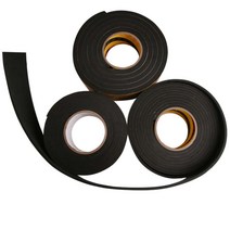 [3개묶음]EVA 단면 스폰지테이프 흑색 폭 10mm 두께선택, 두께3mm