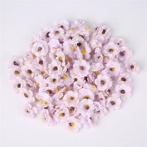 플라워 월 드라이 미니 데이지 장식 꽃 인공 실크 파티 웨딩 홈 벽 바느질 액세서리 개, light purple flower+30pcs