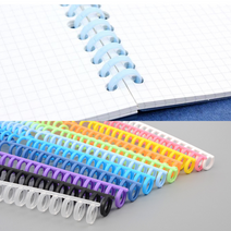 플라스틱 제본링 와이어링 프린트 제본 용품 사무실 다이어리 캘린더 제작 도구, 투명