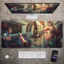 LOL 리그 오브 레전드 마우스 패드 게임 키보드 패드 데스크 패드1, 700x300mm, 4mm, 11