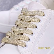 패션 반짝이 신발 끈 다채로운 플랫 구두 끈 운동 운동화 부츠 1CM 폭 신발 끈 1 쌍