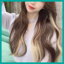 그레이 핑크 골드 고열사 헤어피스 브릿지 부분가발 셀프 붙임머리 옌예인 똑딱이 스타일리쉬, LD-1146 헤어브릿지/그레이/onesize