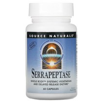 Source Naturals 세라펩타제 60 캡슐, 한 사이즈, 단색, 60개