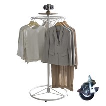 준디 원형 회전행거, 화이트+바퀴추가