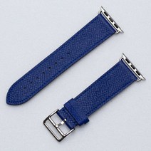 비브 애플워치 핸드메이드 가죽 밴드, 엡송 가죽(블루), S Size(39/40/41mm)
