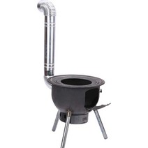 야외 화목 난로 장작 농막 주물 스토브 나무 소형, 48cm + 선물 패키지