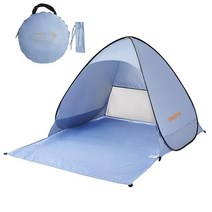 #WEJOY 팝업 해변 텐트 햇빛 가리개 자동 인스턴트 초경량 휴대용 야외 퀵 카바나 텐트 해변 햇빛 가리개 UPF 50+ 라이트블루_2인용 (119.1 + 61.4 x, LIGHTBLUE 2 Person