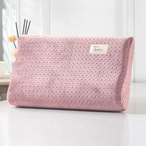 라텍스베개부드러운 벨벳 라텍스 베개 케이스 30*50cm/40*60cm 메모리 폼 베개 커버 베개 커버 가을 겨울, 04 분홍색_02 40x60cm