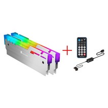 JONSBO NC-3 데스크탑 컴퓨터 RAM DDR3 DDR4 메모리 히트 싱크 쿨러 쉘 5V 3PIN RGB 256 색 자동 변경 알루미늄 조끼, 1개, 러시아, 2pcs and control