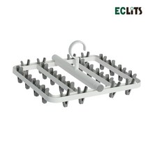 에클리츠 엉킴방지 다용도 접이식 빨래집게 옷걸이 양말건조대 24P 자취 빨래집게 속옷건조대, 그레이