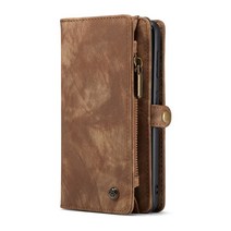 삼성 갤럭시 S22 S21 S20 FE S10 S9 S8 플러스 울트라 A52 A72 A51 A71 A12 A32 A50 A70 A30 지퍼 가죽 가방 커버, [02] Brown