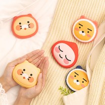 아트박스/더블유아이 카카오프렌즈 얼굴형 손난로 보조배터리5000mAh C타입, 손난로 보조배터리_네이비 패딩 라이언