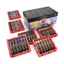 Arteza 아르테자 아크릴 물감 튜브 60가지 색상 세트 미술, 0.74 Fl Oz (Pack of 60)