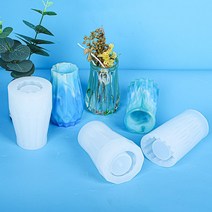 꽃병 크리스탈 에폭시 수지 금형 화분 식물 냄비 금형 실리콘 금형 DIY 공예 홈 장식 주조 도구, [01] A