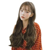 가발매니아 큐리펌 66cm 리얼라인피스(제디원사) 하이커버피스 풀커버 오픈 반가발 여자부분, 투톤브라운, 1개