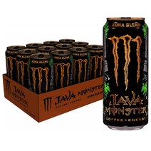 몬스터 에너지 드링크 443ml 12캔 자바 코나 블렌드 Java Monster Kona Blend Coffee + Energy Drink 15 Ounce (Pack of 12), 1set