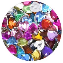 하트 단면 비즈 1.5cm 1000개 A-05-004