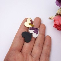 아크릴거울 붙이는 샤워실 면도경 아기안전 무타공 100 개몫 2cm 블랙 골드 실버 작은 하트 모양 벽 스티커 diy 축제 액세서리 나눠주기, 금, 2cm 하트
