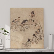 신사임당 신윤복 전통 민화 풍수 한국 전통 민속화 풍속화 인테리어 학교 교실 교육 액자, 17.김홍도-서당