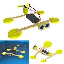 소금쟁이 전동 풍력 로봇 물 띄우는 보트 경주 만들기