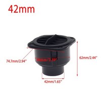 무시동히터 캠핑온풍기 webasto eberspacher 디젤 주차 용 75mm60mmcar 에어 벤트 콘센트 플랫 디젤 에어 덕트, 42mm