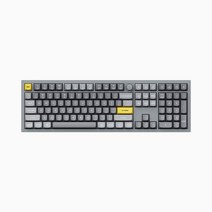 키크론 Q6 Knob 그레이 RGB 알루미늄 커스텀 기계식 키보드 핫스왑 애플 맥 풀배열 984218, 적축