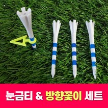 DM 플라스틱 눈금 방향 골프티 1세트