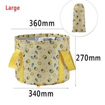 노천탕 안부럽다 가정용 통 목욕조 임산부 아기 애견 접이식 세면대 여행 캠핑 버킷 낚시 발 목욕 싱크 세, 03 Yellow L