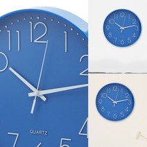 저소음 원형 벽시계(블루) 오픈행사 영어학원선물 가성비좋은선물