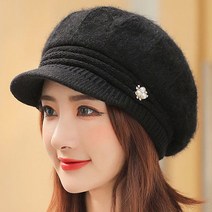 데이즈원 여성 모자 중년 여자 겨울모자 털모자 방한 니트모자