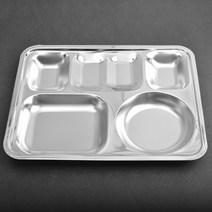 스텐 사각 4찬식판 급식용식판, 본상품선택