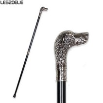 지팡이 남자를위한 개 머리 럭셔리 워킹 스틱 지팡이 패션 우아한 산책 지팡이 장식 스틱 파티 빈티지 핸드, 한개옵션0