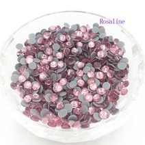 1440 pcs 4.7mm ss20 핫픽스 라인 석 크리스탈 플랫 백 유리 열 접착제 철 돌 보석 결과 네일 아트 diy, Light Pink