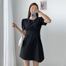 [BELLE] 여성 퍼프 소매 원피스 하객룩 꾸안꾸 오피스룩