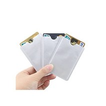 100 개/신용 카드 보안 신원 ATM 직불 비접촉식 IC ID 보호기 차단기에 대 한 안티 스캔 RFID 차단 슬리브