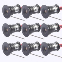 직부조명 12V 쿠커 후드 미니 실내 Downlight 디 밍이 가능한 Led 명소 캐노피 1W 15mm RGB 계단 캐비닛 빛, 03 Black Housing_02 120 Degree, 01 12V Blue