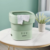빨래삶는통 미니세탁기 이동식 접이식 세탁기 복양말속옷브라용 개인세탁기, 초록, 우리를