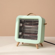 미니 히터 온풍기 가정용 사무실 화장실 팬 실내 욕실 소형 난방기 전기, 단일사이즈, 강력한 그린 550W 이중 튜브