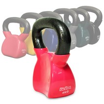 프로모릭스 압축형 컬러코팅 케틀벨, 압축형 케틀벨 4kg, 1개