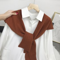 ins 털실 솔리드 니트 케이프 여 가을 겨울 여름 에어컨 하우스 어깨 조끼 겉감 목도리