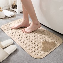 다스몰 화장실 바닥매트 욕실 욕조 미끄럼방지매트, 베이지, 1개